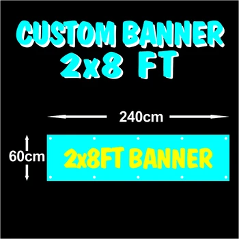 Design personalizat 60*240 CM 110g tricotate din Poliester 2x8 FT Bannere, Steaguri