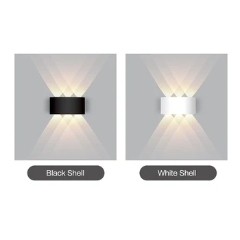 LED-uri de Perete de Lumină RGB IP65 Impermeabil în aer liber Gard de Gradina din Aluminiu de Interior Moda Lampă de Perete Pentru Dormitor, Noptiera Camera de zi Scari