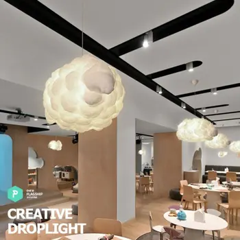 Cloud Lampa Stil Nordic Lampa de Artă Creativă Mătase de Iluminat Club pentru Copii Lampa de Inginerie Restaurant Nor Candelabru
