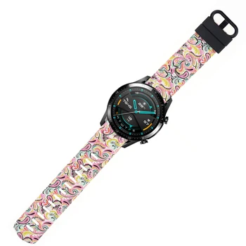 22mm Silicon ceas Sport band pentru Samsung Galaxy Watch 46mm curea pentru HUAWEI GT 2 Amazfit Ritmul Stratos Watchbands Înlocuire