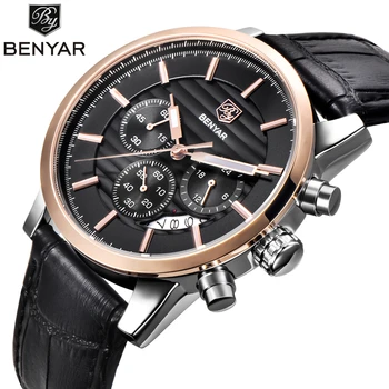 Reloj Hombre BENYAR Fashion Chronograph Sport Mens Ceasuri de Top de Brand de Lux de Afaceri Cuarț Ceas Relogio Masculino