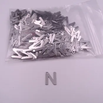 260pcs/ sac(26 scrisoare de fiecare 10buc) Moda DIY Farmece pandantiv Bijuterii din oțel inoxidabil