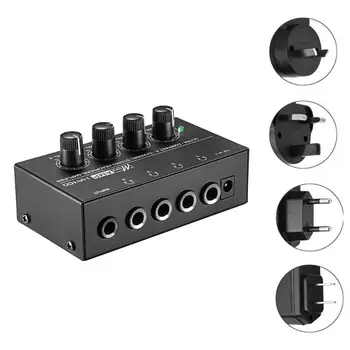 HA400 4 Canale Audio Mini Stereo Căști Amplificator cu Adaptor de Alimentare US/UK/eu/AU Plug