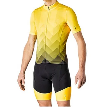 Mavic 2020 Bărbați iute Uscat Maneci Scurte Ciclism Îmbrăcăminte Respirabil vara cu Bicicleta Îmbrăcăminte 19D Gel Pad Salopete pantaloni scurți de Biciclete Jersey