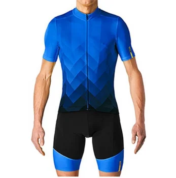 Mavic 2020 Bărbați iute Uscat Maneci Scurte Ciclism Îmbrăcăminte Respirabil vara cu Bicicleta Îmbrăcăminte 19D Gel Pad Salopete pantaloni scurți de Biciclete Jersey