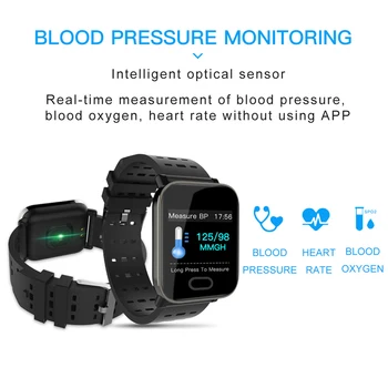 A6 Brățară Inteligent Femei Heart Rate Monitor Tensiunii Arteriale Trupa de Fitness Elastic Activitate Tracker ceas Inteligent pentru Android IOS