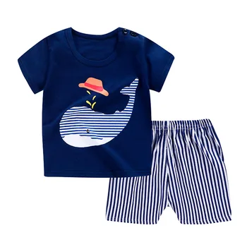 Îmbrăcăminte pentru copii Set pentru Baieti Fată de Desene animate Drăguț Imprimate tricou+pantaloni Scurti Copii Acasă pijamale Copilul Băiat Haine Casual roupa infantil