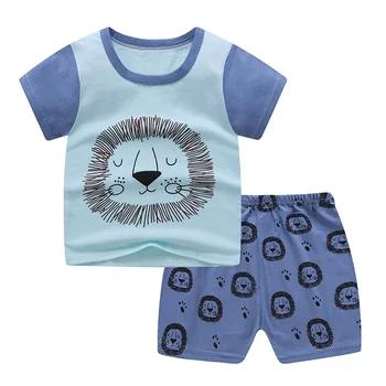 Îmbrăcăminte pentru copii Set pentru Baieti Fată de Desene animate Drăguț Imprimate tricou+pantaloni Scurti Copii Acasă pijamale Copilul Băiat Haine Casual roupa infantil