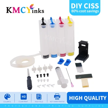 KMCYinks DIY 4 culori reîncărcabile CISS se potrivesc cu accesorii complete pentru hp 21 22 121 122 123 300 301 302 304 650 652 Cartuș de Cerneală
