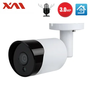 XM HD 3.0 MP Audio Înregistrare CCTV Camera POE IP de Exterior rezistent la apa IR P2P Onvif de Supraveghere Bullet Camera IP