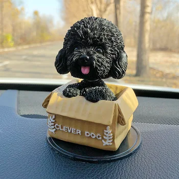 Drăguț Tremura Capul De Câine De Companie Auto Decor Shakving Cap Papusa Decor Pentru Bunuri Auto Interioare Auto Accesorii Decor