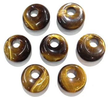 18mm 15 buc Piatra Naturala Agate de Cristal Turcoaz gogo pandantiv donut pentru DIY bijuterii colier cercei accesorii