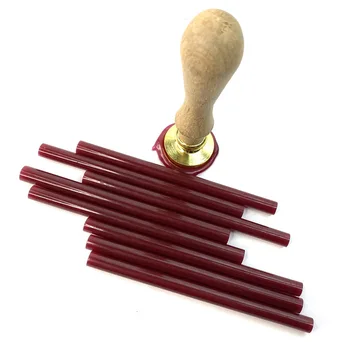 Vin Red Hot Melt Glue Stick Sigiliu de Ceară De Retro Foc Vopsea Instrumente DIY Carte de Invitație Plic Material 7*100mm*10BUC