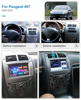Carplay Pentru Peugeot 407 2004 2005 2006 2007 2008 2009 2010 Android 10 Jucător GPS Navi Auto Audio Stereo Radio Recorder Unitate Cap