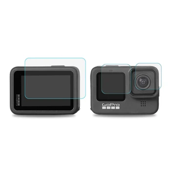 Pentru GoPro Hero 9 Ecran+Obiectiv Filme Protector Camera 9H Sticlă Călită Pentru Hero9 Negru Accesorii Capac de Protecție 1Set/2Set