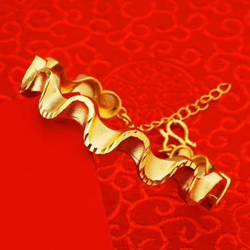 VAMOOSY aur de 24K Deschiderea Bratari pentru Femei Brățară Brățară Manșetă Deschide Bratari Petrecere de Nunta Farmece inima iubitor de Bijuterii