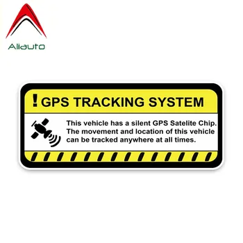 Aliauto Avertizare Autocolant Auto Sistem de Urmărire GPS rezistent la apa Decor Decalcomanii de Automobile, Motociclete, Accesorii PVC,10 cm*8 cm
