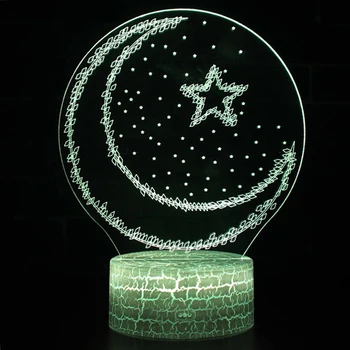 Ramadan Decor Lumini LED-uri Pentru Desktop Acasă Lumini de Luna de Stele de Control de la Distanță Lampă Colorate Islamice Eid Mubarak Ramadan Cadouri