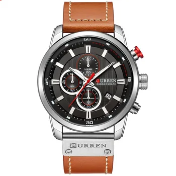 Curren, Ceas Brand de Top Ceasuri cu Cronograf Sport Impermeabil Ceas Ceasuri Militare de Lux pentru Bărbați Ceas Analog Quartz