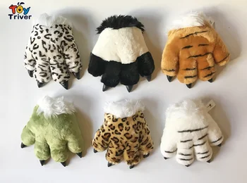 1 buc Tigru, Leopard Dinozaur Lup Panda Labă cu Gheare de Jucărie de Pluș, Păpuși de Mână Mănușă Cosplay Costum pentru Petrecerea de Majorete Jucării pentru Adulți Cadou