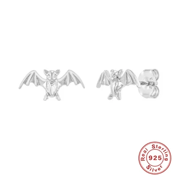 Aide Dominator Bat-o formă Stud Cercei Argint 925 Boucle Oreille Femme Zircon Moda Piercing Cercei Pentru Femei Barbati