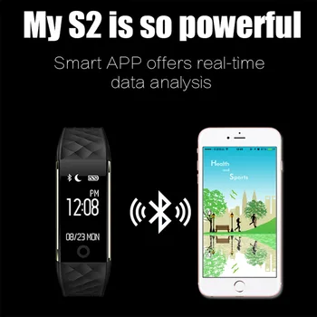 S2 Bluetooth Smart Band Ecran Tactil rezistent la apa Bratara Heart Rate Monitor Brățară Inteligentă Pentru Android, IOS, Telefon PK S3 Banda a 3-a 2