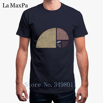 Noul T Camasa Pentru Barbati Dificultate Geometrice Spirala Lui Fibonacci Tricou Bază O Solidă Gât De Fitness 2018 Homme T-Shirt Pentru Bărbați