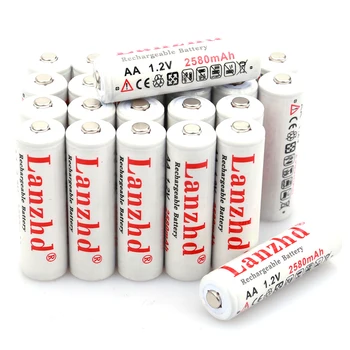4-40 buc baterii AA reîncărcabile AA 1.2 V baterie cu litiu AA Pro 2580mAh 1.2 V NI-MH Pentru lanterna jucărie preîncălzit baterie 2A