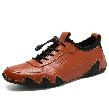 Barbati Pantofi Casual 2020 Noua Barbati din Piele Pantofi de Primăvară Adidași Bărbați Încălțăminte Alunecare de Cauciuc de Conducere Pantofi de Moda Dantelă-Up