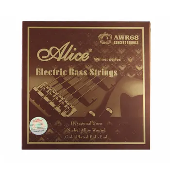 Alice Electrice, Bas, Siruri de caractere Hexagonale Bază de Aliaj de Nichel Rana Placat cu Aur Ball-EndGuitar String Chitara Accesorii partea Guitarra