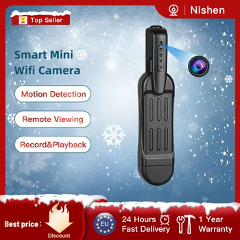 1080P Camera Mică de Securitate - Polițist Cam - Mini HD Wireless Nanny Cam cu Viziune de Noapte și de Detectare a Mișcării Interior/Exterior Portabil