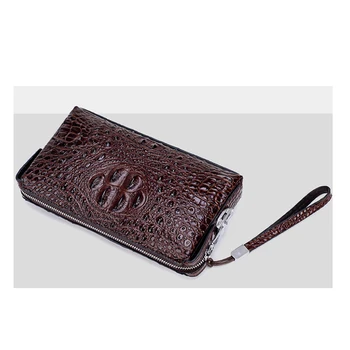 Crocodil model anti-furt blocare parola portofel din piele portofel barbati sac de ambreiaj portofel de afaceri de mare capacitate geanta