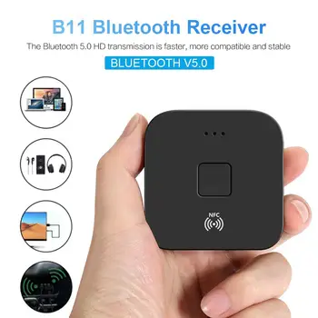 Noi B11 Bluetooth 5.0 Audio Receptor-Transmițător NFC Masina Difuzor Wireless Adapter Muzica HD Primirea de 3,5 mm-2 RCA Pentru Masina