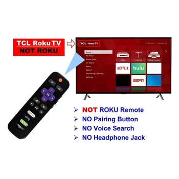 Control de la distanță, TV Wireless cu Infraroșu Control de la Distanță pentru TCL Roku TV Control de la Distanță RC280 55UP120 32S4610R
