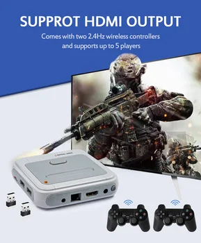 PS1 Joc 4k Ieșire HD Retro Classic Handheld Video Player, TV Mini Consola de jocuri Built-in 15000Games 45emulators suport 4player