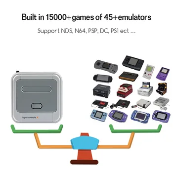 PS1 Joc 4k Ieșire HD Retro Classic Handheld Video Player, TV Mini Consola de jocuri Built-in 15000Games 45emulators suport 4player
