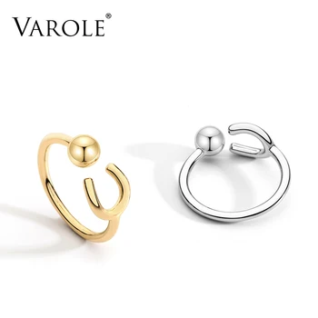 Varole New Sosire forma de U, Forma de Aur Inel de Cupru pentru Femei de Înaltă calitate minge inel de bijuterii en-gros