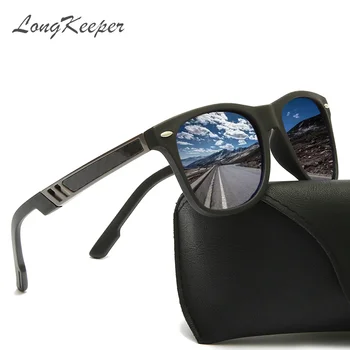 LongKeeper TR90 Polarizat ochelari de Soare Barbati Pătrat Flexibil de Conducere Ochelari de Soare Brand Celebru de sex Masculin Femei UV400 Ochelari Sport oculos
