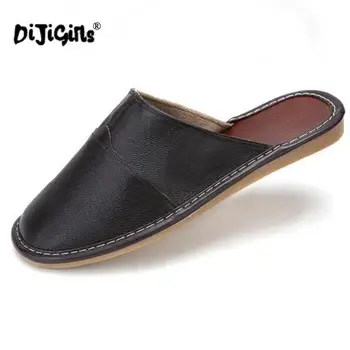 DIJIGIRLS Plus Dimensiune 35-44 din Piele pentru Bărbați Papuci de Casa de Vară Papuci de Înaltă Calitate pentru Bărbați Pantofi anti-Alunecare Podea Acasă Pantofi