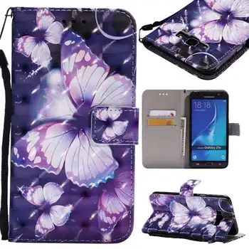 De moda de Lux din Piele de Caz pentru Samsung Galaxy J3 J5 J7 2016 J310 J510 J710 Wallet Flip Cover