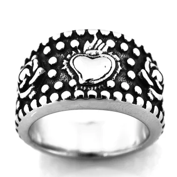 Fanssteel bijuterii din oțel Inoxidabil punctată a crescut inima dragoste inel FSR20W03