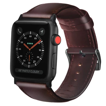 Curea din piele pentru Apple watch band 44mm 40mm 42mm 38mm correa iwatch seria 5 4 3 2 1 watchband brățară încheietura curea Accesorii