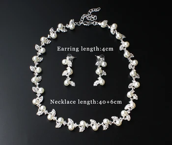 Jiayijiaduo culoare Argintie set de bijuterii pentru femei rochie de mireasa bijuterii colier cercei set cadou de accesorii de dropshipping
