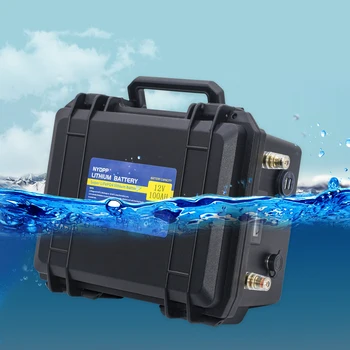 Lifepo4 12V 100ah litiu acumulator 12V LiFePO4 100AH rezistent la apa baterie cu incarcator de 10A pentru elice de Barcă/motor,RV