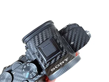 Pentru Sony A7III A7M3 A7R3 corpul camerei folie de protectie din fibra de carbon autocolante, rezistente la zgârieturi dur lipici trimite schimb autocolante
