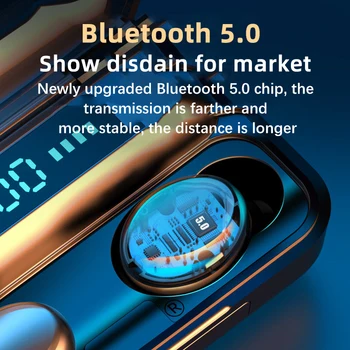5.0 afișaj Digital Touch TWS setul cu Cască Bluetooth de Afaceri de Sport În ureche setul cu Cască Bluetooth