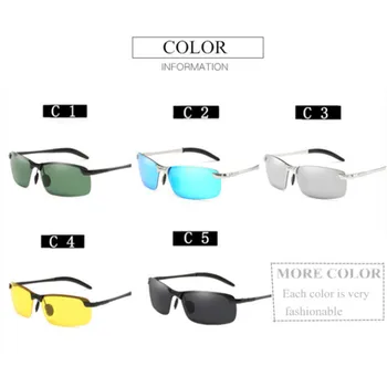 NYWOOH Epocă Polarizat ochelari de Soare Barbati Dreptunghi de Conducere Ochelari de Soare de sex Masculin Clasic Jumătate Cadru ochelari de soare UV400
