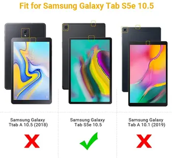 EasyAcc Galaxy Tab S5E Cartea Caz Acoperire Ultra Slim Design Coperta cartii cu Funcție Auto Dormi Trezește-Funcția de 10.5 inch, Gri