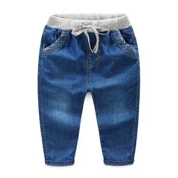 2021 Băiat Domn Blugi Casual Pantaloni pentru Copii Toddler Băiat Denim Pantaloni copii Copii Slim Denim Pantaloni Lungi Fund de Îmbrăcăminte
