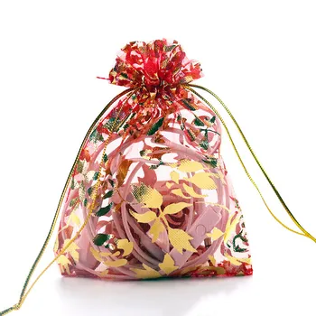 100buc/lot 20X30 cm Organza Cadouri Pungi Multicolore Bomboane de Crăciun Saci de Petrecere Nunta de Ambalare Pungă de Nunta de Decorare Consumabile